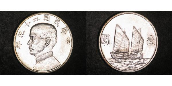 1 Dollar Chine Argent 