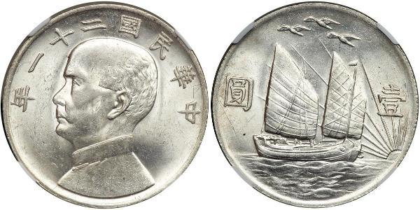 1 Dollar Chine Argent 