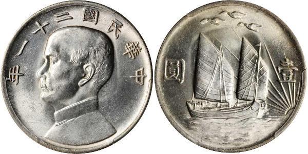 1 Dollar Chine Argent 