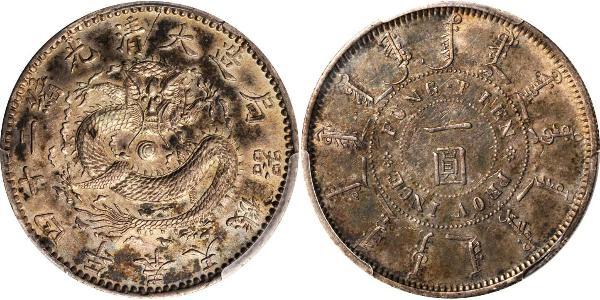 1 Dollar Chine Argent 