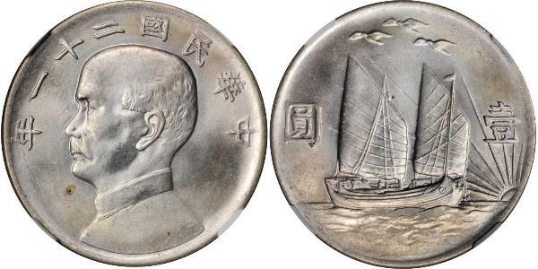 1 Dollar Chine Argent 