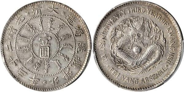 1 Dollar Chine Argent 