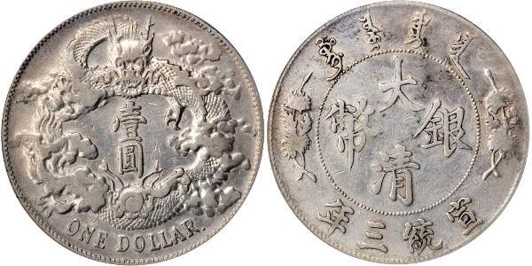 1 Dollar Chine Argent 