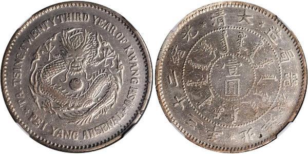 1 Dollar Chine Argent 