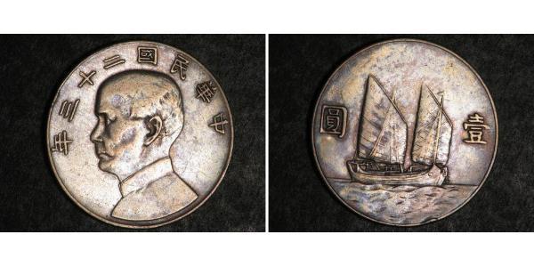 1 Dollar Chine Argent 