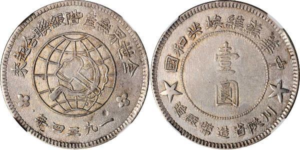 1 Dollar Chine Argent 