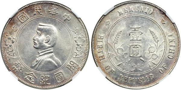 1 Dollar Chine Argent 