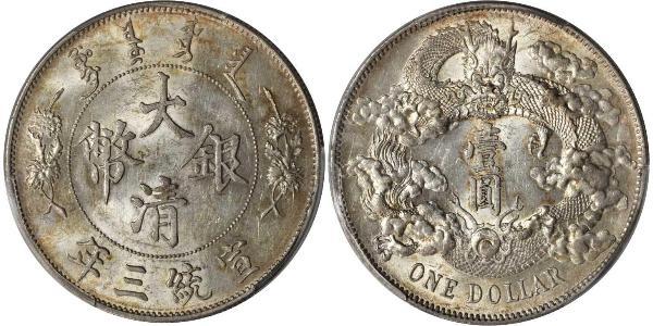 1 Dollar Chine Argent 