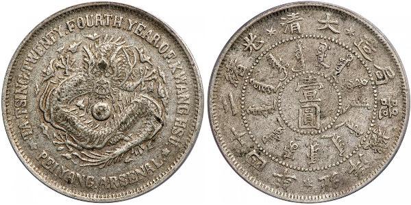 1 Dollar Chine Argent 