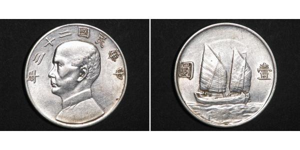 1 Dollar Chine Argent 