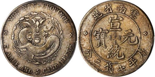 1 Dollar Chine Argent 
