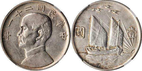 1 Dollar Chine Argent 