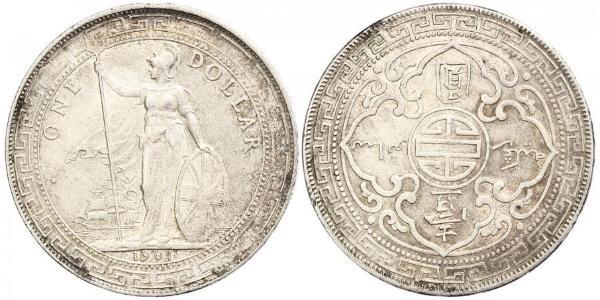 1 Dollar Hong Kong / Empire britannique (1497 - 1949) Argent 