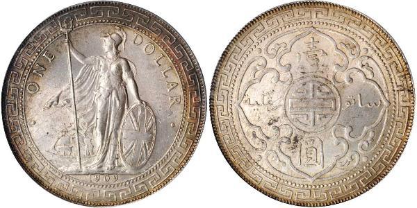 1 Dollar Hong Kong / Empire britannique (1497 - 1949) Argent 