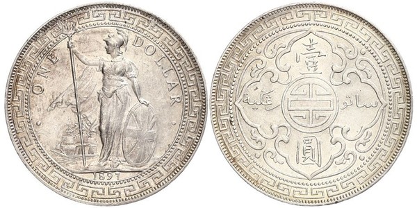 1 Dollar Hong Kong / Empire britannique (1497 - 1949) Argent 