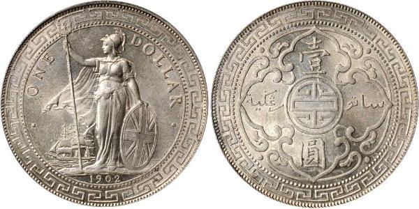 1 Dollar Hong Kong / Empire britannique (1497 - 1949) Argent 