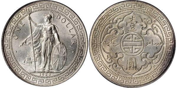 1 Dollar Hong Kong / Empire britannique (1497 - 1949) Argent 