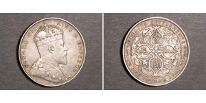 1 Dollar Établissements des détroits (1826 - 1946) Argent Édouard VII (1841-1910)