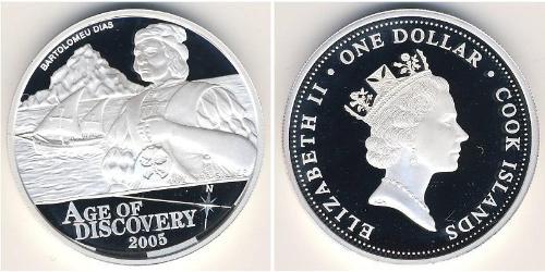 1 Dollar Îles Cook Argent 