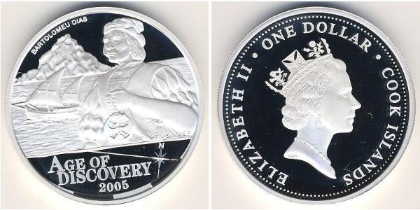 1 Dollar Îles Cook Argent 