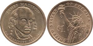 1 Dollar USA (1776 - ) Brass James Madison (1751 - 1836)