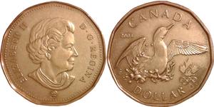 1 Dollar Kanada Bronze Elizabeth II (1926-2022)