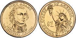 1 Dólar Estados Unidos de América (1776 - ) Cobre/Zinc John Adams (1735-1826)
