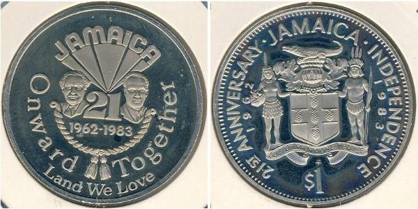 1 Dollar Jamaica (1962 - ) Copper/Nickel 