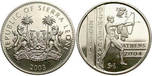 1 Dollar Sierra Leone Copper/Nickel 