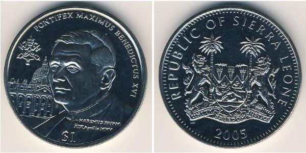 1 Dollar Sierra Leone Copper/Nickel 
