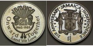 1 Dollar Jamayica (1962 - ) Cuivre/Nickel 