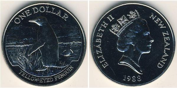 1 Dollar Nouvelle-Zélande Cuivre/Nickel 