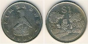 1 Dollar Zimbabwe (1980 - ) Cuivre/Nickel 
