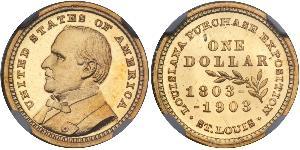 1 Dollar USA (1776 - ) Gold William McKinley, Jr. (1843 - 1901)