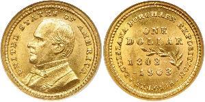 1 Dollar USA (1776 - ) Gold William McKinley, Jr. (1843 - 1901)