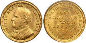 1 Dollar USA (1776 - ) Gold William McKinley, Jr. (1843 - 1901)