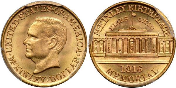 1 Dollar USA (1776 - ) Gold William McKinley, Jr. (1843 - 1901)