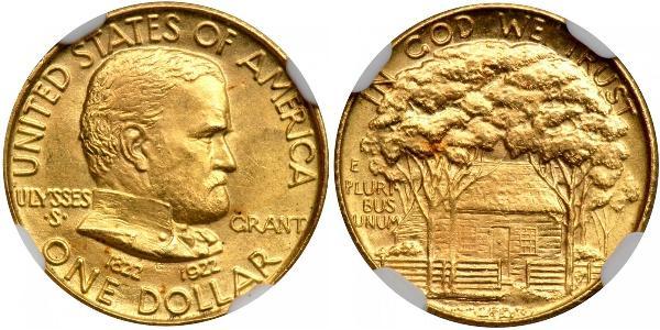 1 Dollar USA (1776 - ) Gold Ulysses S. Grant (1822-1885)