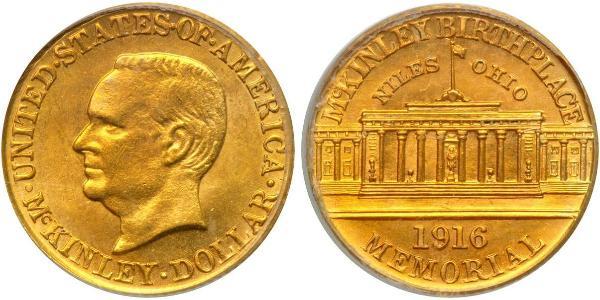 1 Dollar USA (1776 - ) Gold William McKinley, Jr. (1843 - 1901)