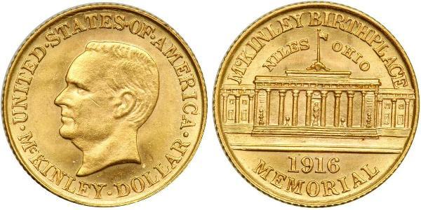 1 Dollar USA (1776 - ) Gold William McKinley, Jr. (1843 - 1901)