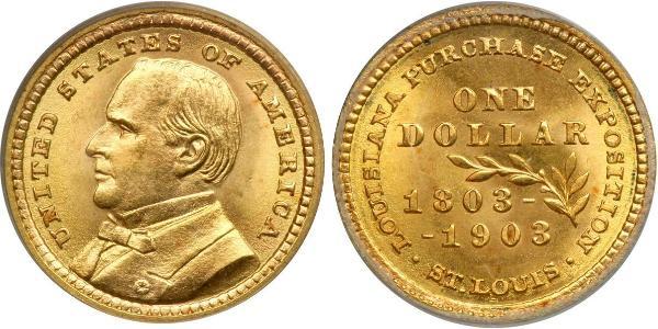 1 Dollar USA (1776 - ) Gold William McKinley, Jr. (1843 - 1901)