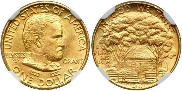 1 Dollar USA (1776 - ) Gold Ulysses S. Grant (1822-1885)