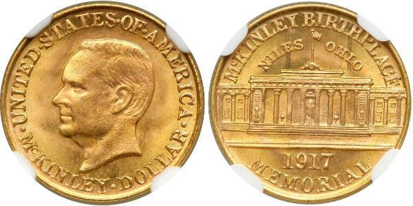 1 Dollar USA (1776 - ) Gold William McKinley, Jr. (1843 - 1901)