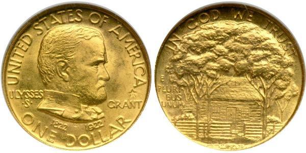 1 Dollar USA (1776 - ) Gold Ulysses S. Grant (1822-1885)