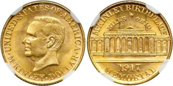 1 Dollar USA (1776 - ) Gold William McKinley, Jr. (1843 - 1901)