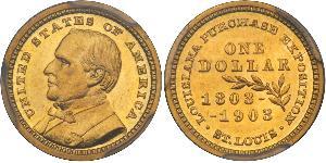 1 Dollar Vereinigten Staaten von Amerika (1776 - ) Gold William McKinley, Jr. (1843 - 1901)