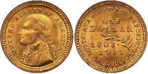 1 Dollar Vereinigten Staaten von Amerika (1776 - ) Gold Thomas Jefferson (1743-1826)