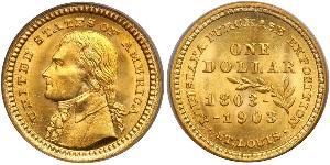 1 Dollar Vereinigten Staaten von Amerika (1776 - ) Gold Thomas Jefferson (1743-1826)