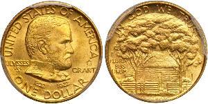 1 Dollar Vereinigten Staaten von Amerika (1776 - ) Gold Ulysses S. Grant (1822-1885)