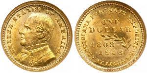 1 Dollar Vereinigten Staaten von Amerika (1776 - ) Gold William McKinley, Jr. (1843 - 1901)